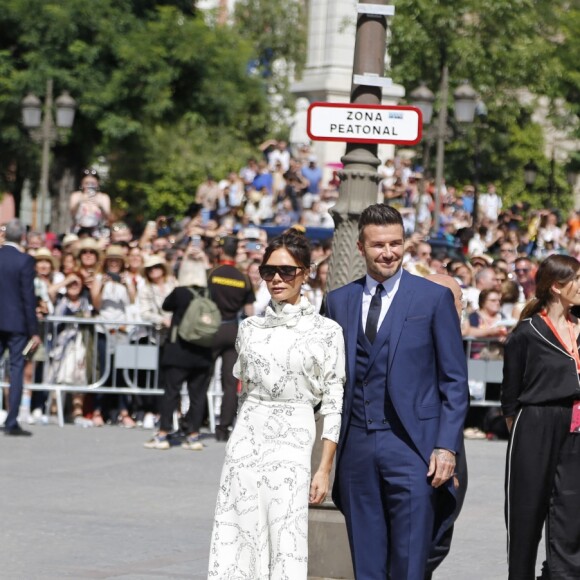 Victoria et David Beckham au mariage de Sergio Ramos et de Pilar Rubio célébré à Séville le 15 juin 2019.