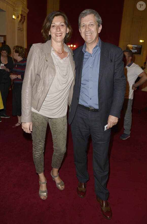 Patrick Chêne et sa femme Laurence - Générale de la pièce "Open Space" au théâtre de Paris le 11 mai 2015.