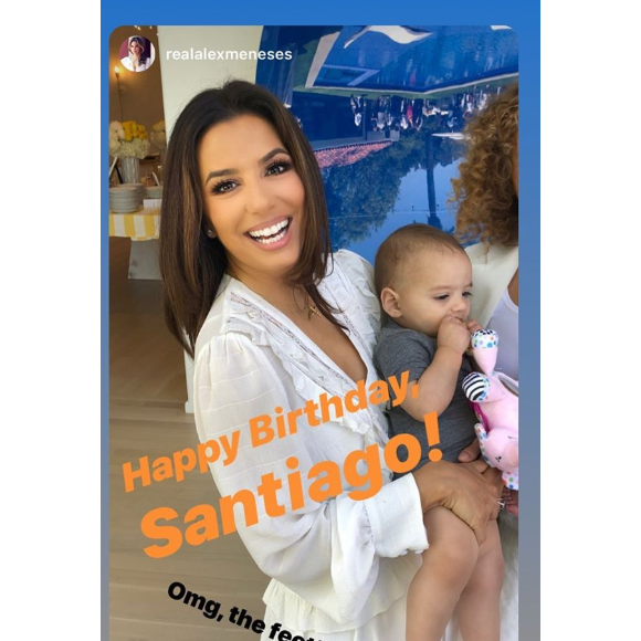 Eva Longoria a organisé une fête pour le 1er anniversaire de Santiago, chez elle à Los Angeles, le 22 juin 209. Instagram.