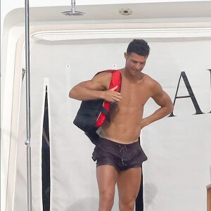 Cristiano Ronaldo en vacances à Saint-Tropez le 23 juin 2019.