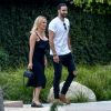 Exclusif - Pamela Anderson et son compagnon Adil Rami se baladent dans le quartier de Malibu à Los Angeles, le 6 juin 2019.