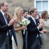 Le prince William et Chelsy Davy au mariage de Thomas van Straubenzee et de Lady Melissa Percy le 21 juin 2013 au château d'Alnwick.