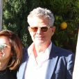 Katharine McPhee et son fiancé David Foster sont allés déjeuner avec des amis au restaurant Il Pastaio dans le quartier de Beverly Hills à Los Angeles, Californie, Etats-Unis, le 20 décembre 2018.