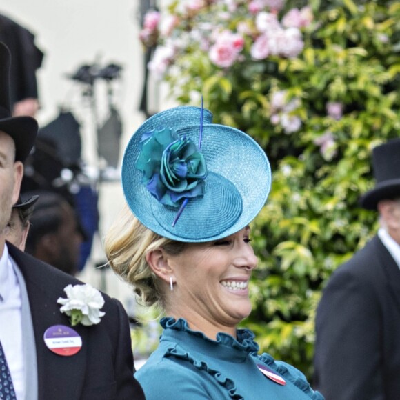 Mike Tindall et Zara Phillips au Royal Ascot le 20 juin 2019.