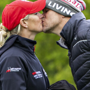 Zara (Phillips) et Mike Tindall lors du tournoi de golf caritatif ISPS Handa Mike Tindall Celebrity Golf Classic à Suitton Coldfield le 17 mai 2019.
