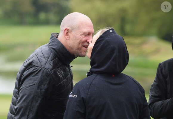 Zara (Phillips) et Mike Tindall lors du tournoi de golf caritatif ISPS Handa Mike Tindall Celebrity Golf Classic à Suitton Coldfield le 17 mai 2019.