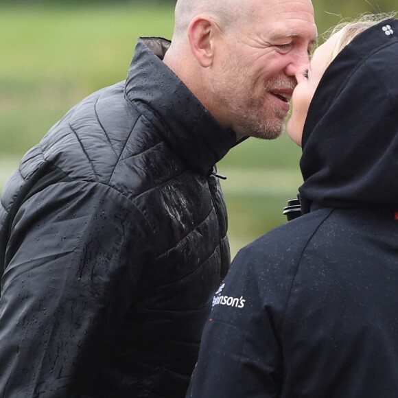 Zara (Phillips) et Mike Tindall lors du tournoi de golf caritatif ISPS Handa Mike Tindall Celebrity Golf Classic à Suitton Coldfield le 17 mai 2019.