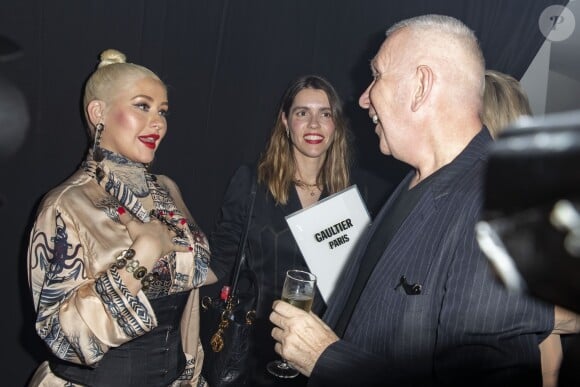 Christina Aguilera et Jean-Paul Gaultier au défilé de mode Haute-Couture automne-hiver 2019/2020 "Jean Paul Gaultier" à Paris. Le 3 juillet 2019 © Olivier Borde / Bestimage