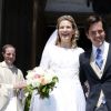 Le prince François d'Orléans et Theresa von Einsiedel lors de leur mariage à Straubing en Allemagne le 26 juillet 2014.