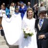 Le prince François d'Orléans et Theresa von Einsiedel lors de leur mariage à Straubing en Allemagne le 26 juillet 2014.