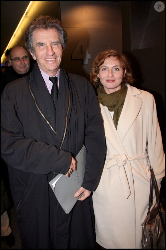 Jack Lang et sa fille Valérie Lang à une première à Paris, le 9 février 2009.