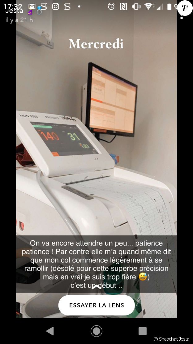 Jesta enceinte de son premier enfant, partage un passage à l'hôpital, le 3 juillet 2019