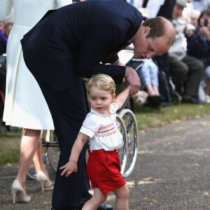 Baptême de la princesse Charlotte de Cambridge à l'église St. Mary Magdalene à Sandringham, le 5 juillet 2015.