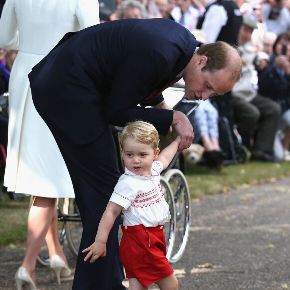 Baptême de la princesse Charlotte de Cambridge à l'église St. Mary Magdalene à Sandringham, le 5 juillet 2015.