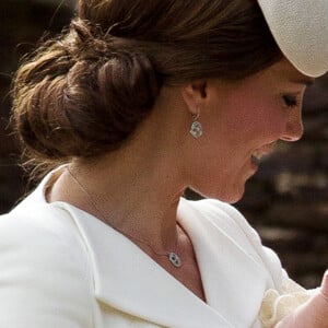 Baptême de la princesse Charlotte de Cambridge à l'église St. Mary Magdalene à Sandringham, le 5 juillet 2015.