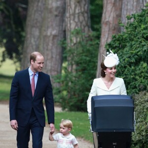 Baptême de la princesse Charlotte de Cambridge à l'église St. Mary Magdalene à Sandringham, le 5 juillet 2015.