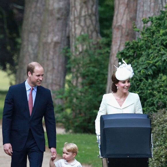 Baptême de la princesse Charlotte de Cambridge à l'église St. Mary Magdalene à Sandringham, le 5 juillet 2015.