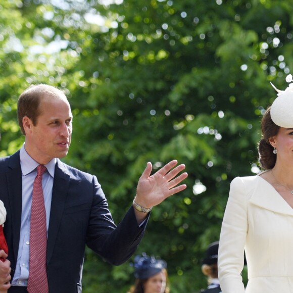 Baptême de la princesse Charlotte de Cambridge à l'église St. Mary Magdalene à Sandringham, le 5 juillet 2015.