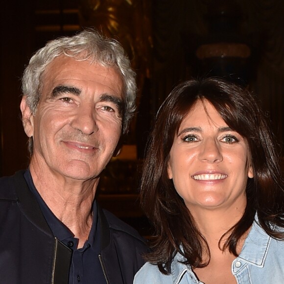 Estelle Denis et Raymond Domenech à l'escape game "Inside Opéra" au Palais Garnier à Paris le 4 juin 2018. © Veeren/Bestimage