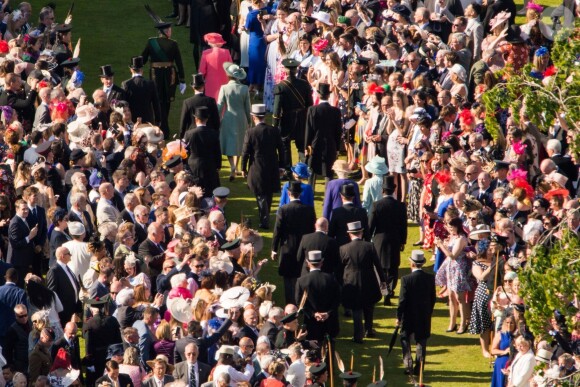 La reine Elizabeth II le 3 juillet 2019 lors de la garden party qu'elle donne chaque année au Palais de Holyrood à Édimbourg pendant la semaine royale en Écosse.