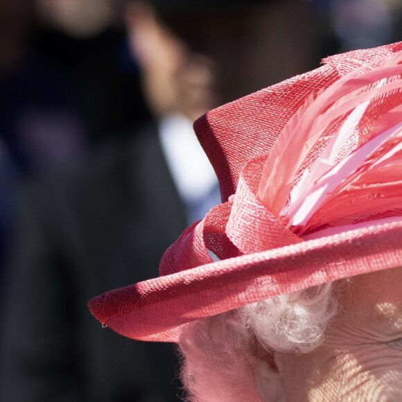 La reine Elizabeth II le 3 juillet 2019 lors de la garden party qu'elle donne chaque année au Palais de Holyrood à Édimbourg pendant la semaine royale en Écosse.