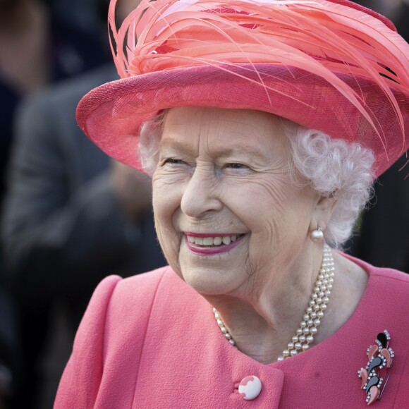 La reine Elizabeth II le 3 juillet 2019 lors de la garden party qu'elle donne chaque année au Palais de Holyrood à Édimbourg pendant la semaine royale en Écosse.