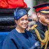 Le prince Harry, duc de Sussex, et Meghan Markle, duchesse de Sussex, lors de la parade Trooping the Colour à Londres le 8 juin 2019.