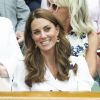 Catherine (Kate) Middleton, duchesse de Cambridge, au Tournoi de tennis de Wimbledon 2019 à Londres, Royaume Uni, le 2 juillet 2019.