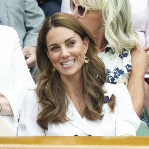 Catherine (Kate) Middleton, duchesse de Cambridge, au Tournoi de tennis de Wimbledon 2019 à Londres, Royaume Uni, le 2 juillet 2019.