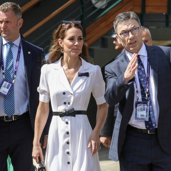 Catherine (Kate) Middleton, duchesse de Cambridge, au Tournoi de tennis de Wimbledon 2019 à Londres, Royaume Uni, le 2 juillet 2019.