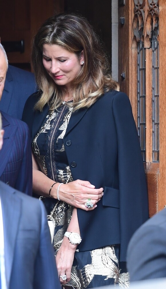 Exclusif - Mirka Federer - Mariage de Katharine McPhee et David Foster en l'église arménienne St Yeghiche à Londres, Royaume Uni, le 28 juin 2019.