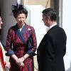 La princesse Anne et son mari le vice-amiral Timothy Lawrence à Windsor lors du mariage du prince Harry et de Meghan Markle le 19 mai 2018.