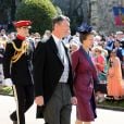 La princesse Anne et son mari le vice-amiral Timothy Lawrence à Windsor lors du mariage du prince Harry et de Meghan Markle le 19 mai 2018.