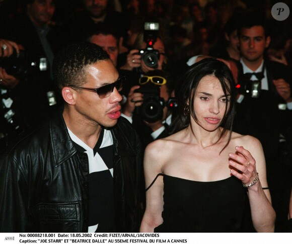 Béatrice Dalle et JoeyStarr à Cannes en 2002