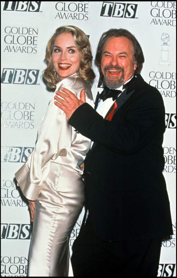 Sharon Stone et Rip Torn à la soirée des Golden Globe en 1995.