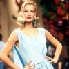 Karen Mulder pour le défilé Yves Saint Laurent. 22/01/1995 - Paris