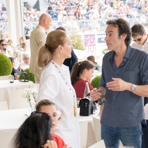 Exclusif - Carole Bouquet, Anthony Delon - People dans la tente VIP - Longines Paris Eiffel Jumping au Champ de Mars à Paris, le 7 juillet 2019. © Luc Castel/Bestimage