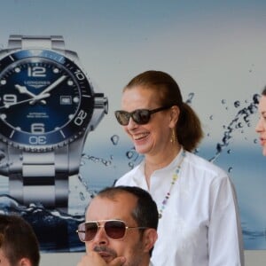 Exclusif - Carole Bouquet, Marion Cotillard - People dans la tente VIP - Longines Paris Eiffel Jumping au Champ de Mars à Paris, le , le 7 juillet 2019. © Veeren Ramsamy/Bestimage