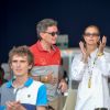 Exclusif- Carole Bouquet et son compagnon Philippe Sereys de Rothschild dans l'espace VIP du Longines Paris Eiffel Jumping au Champ de Mars à Paris le 7 juillet 2019.
