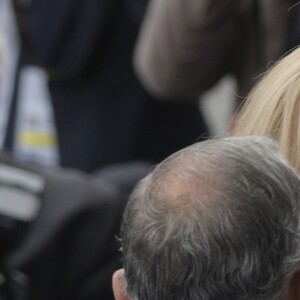 La Première dame Brigitte Macron, Angela Merkel (chancelière d'Allemagne) et son mari Joachim Sauer lors du 139ème défilé militaire du 14 Juillet sur les Champs-Elysées, le jour de la Fête Nationale. Paris, le 14 juillet 2019. © Lemouton-Gorassini-Perusseau/Bestimage