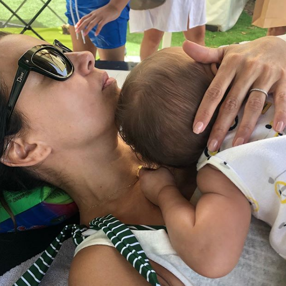 Eva Longoria et son fils Santiago sur Instagram.