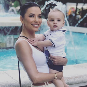 Eva Longoria et son fils Santiago sur Instagram.