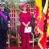 Le prince Laurent et la princesse Claire de Belgique lors de la parade militaire de la Fête nationale belge, le 21 juillet 2019 à Bruxelles.