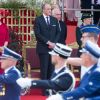 Le prince Laurent et la princesse Claire de Belgique, le prince Lorenz de Belgique et la princesse Astrid de Belgique lors de la parade militaire de la Fête nationale belge, le 21 juillet 2019 à Bruxelles.