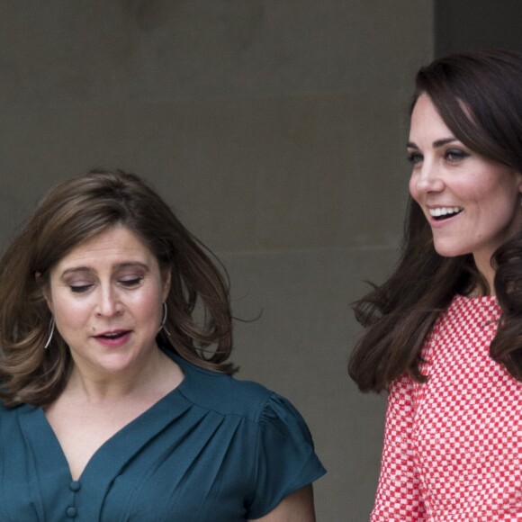 Catherine Kate Middleton, duchesse de Cambridge assiste au lancement d'une série de film sur la santé mentale des femmes au Collège Royal des obstétriciens et des gynécologues à Londres, le 23 mars 2017.