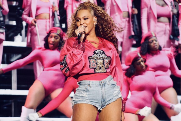 Beyoncé en concert au festival de Coachella. Le 21 avril 2018.