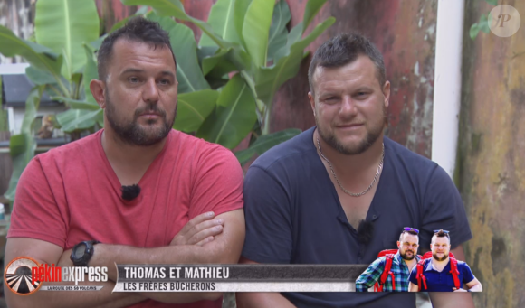 Thomas et Mathieu lors de l'épisode "Pékin Express 2019" du 1er août, sur M6
