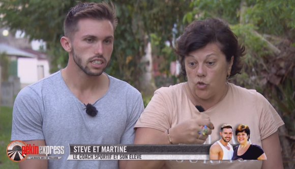 Steve et Martine lors de l'épisode "Pékin Express 2019" du 1er août, sur M6