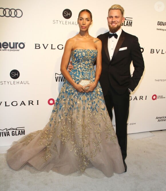 Leona Lewis et son compagnon Dennis Jauch - People à la soirée Elton John AIDS foundation 2017 lors de la 89ème cérémonie des Oscars à West Hollywood le 26 février 2017.
