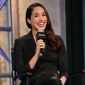 Meghan Markle en interview promotion pour la série "Suits" à New York, en 2016. 